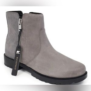 NWT! SOREL Emelie™ II Leather Ankle Boot. Gray Suede leather 7.5 gorgeous!!